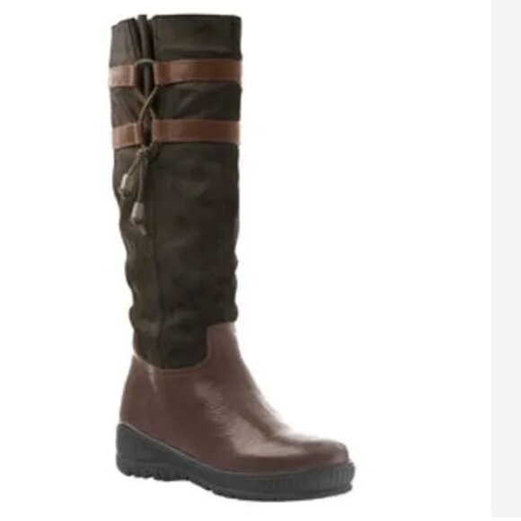 OTBT Move On Winter Boots sz 8 Women Brown Leather Lined Warm Shoes
